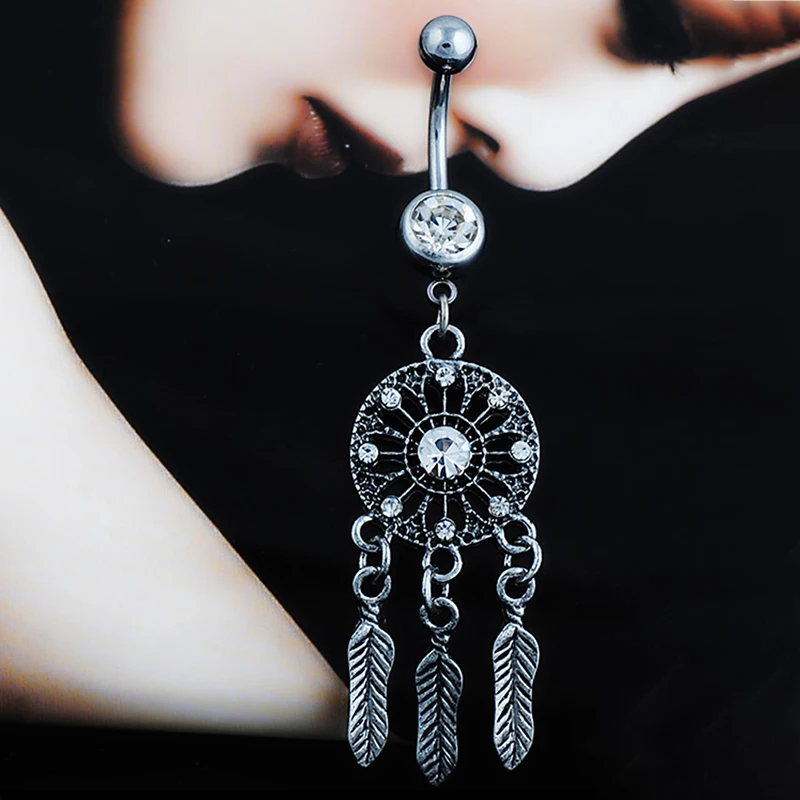 1 шт. богемные кольца Ловец снов серьги для пирсинга на пупок пирсинг пупка с