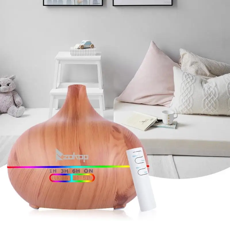 

500ml USB Electric Aroma Air Diffuser 7 Colors Light Wood Grain Air Humidifier Essential Oil Diffuser Mist Maker For Home Office