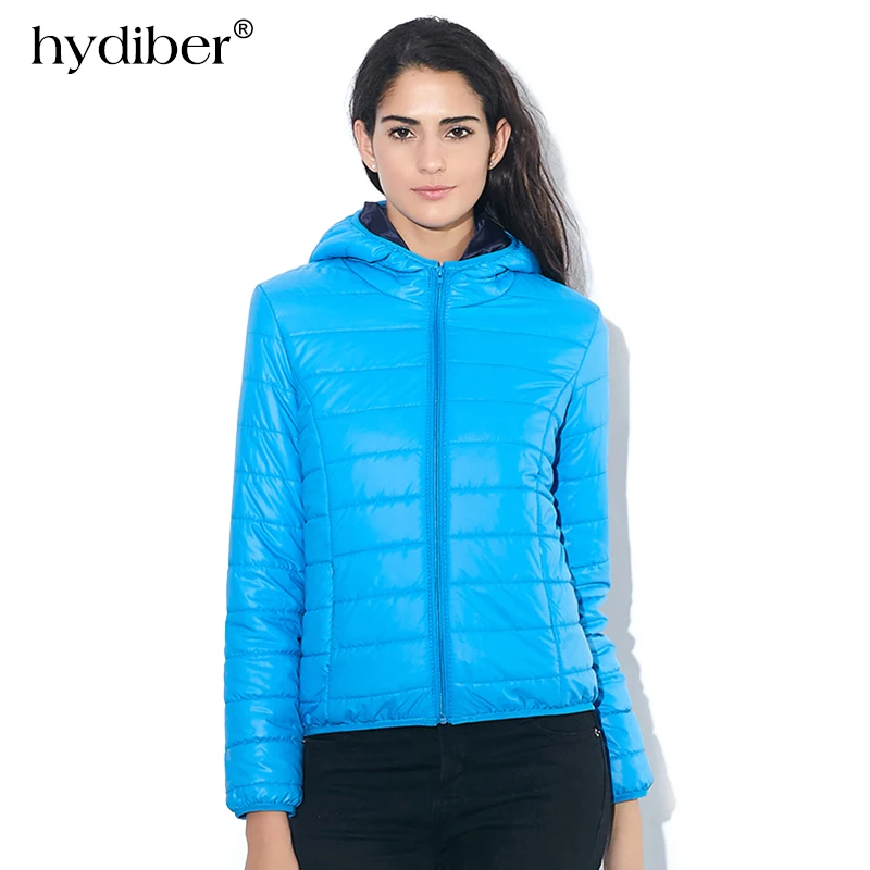 HYDIBER Hooded Winter Jacket Women Parkas 2018 New Fashion Casual Autumn Women's Candy-colored Coat Long Sleeve Outerwear 538TN