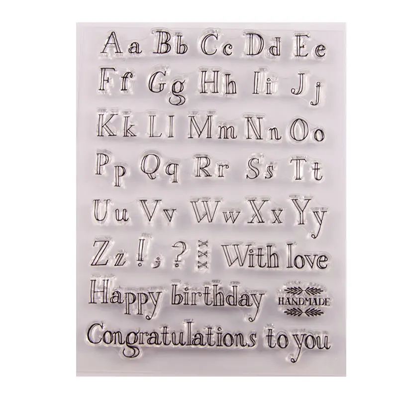 

Happy Birthday Silicone Clear Stamp Seal DIY Scrapbook Embossing Album Decor Craft Art