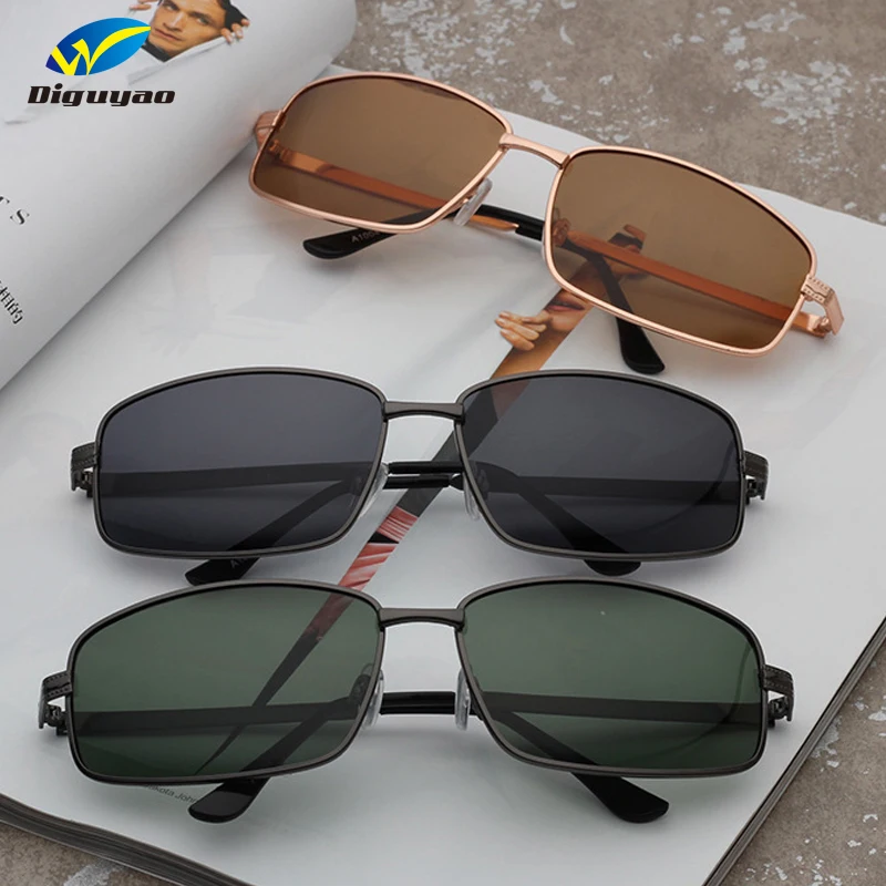 

NEW fashion sunglass TAC Lens polarized classic Oculos de sol UV400 Women Metal Frame Square Sunglasses Men Brand Sun Glasses