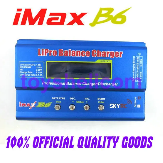

IMax B6 Lipo NiMh battery balance charger for rc helicopters and other models Li battery 100% original (charger+wires+adapter)