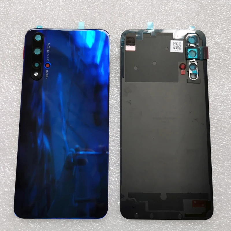100% оригинальное стекло для Huawei Honor 20 корпус аккумулятора + камеры задняя крышка