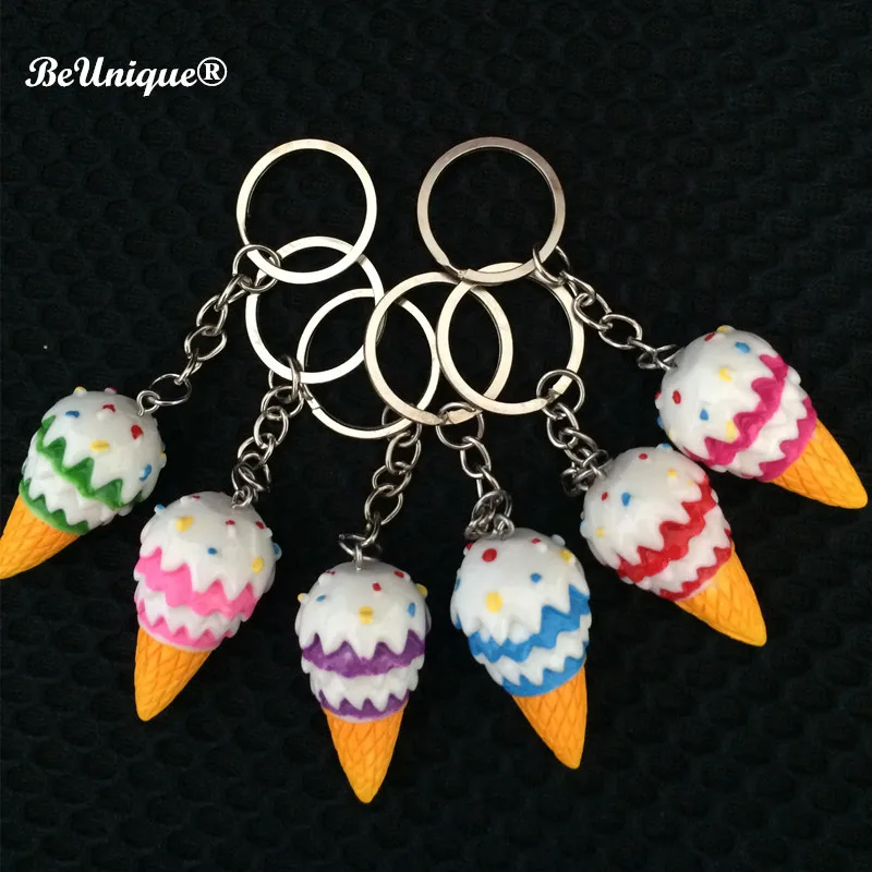 Buy Colorful Summer sweet cream keychain Resin ice