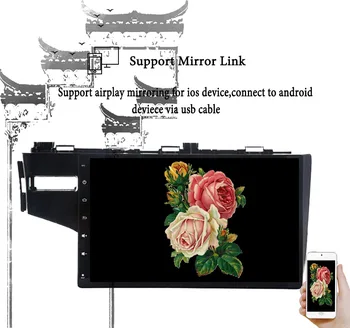 

Android 9.0 car dvd gps player for honda Fit jazz 2014 2015 16-18 with radio gps navigation support mirror link steering wheel