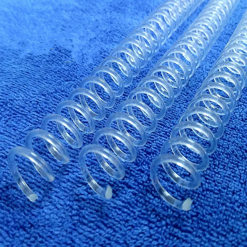 A4 48 Hole Transparent Loose-leaf Plastic Binding Ring Single Coil Spring Spiral Rubber Punch Ring For Notebook School Supplies plastic binding rings loose leaf binding coil notebook accessories book binding supplies plastic binding coil
