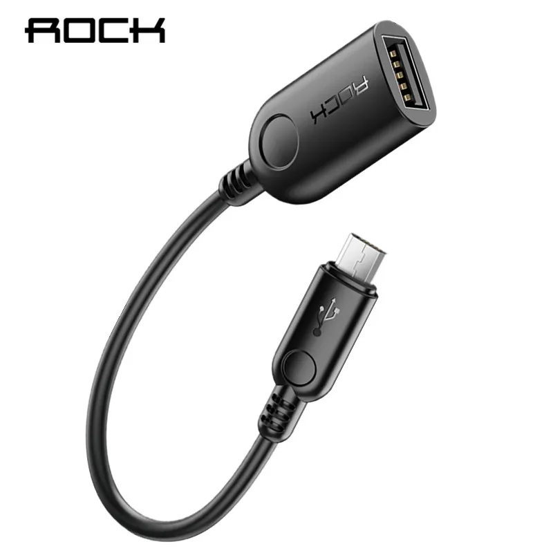 ROCK OTG Micro USB кабель адаптер для Xiaomi Redmi samsung зарядный конвертер Женский адаптер Кабельный разъем