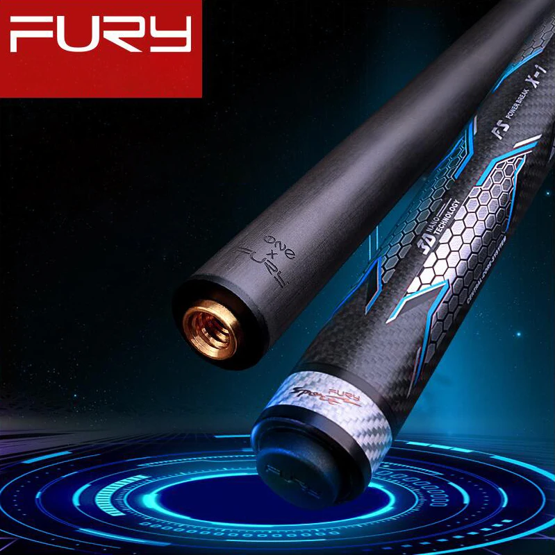 FURY Black Technology бильярдный кий черный 8 Nine Ball ударный жареный шар из углеродного