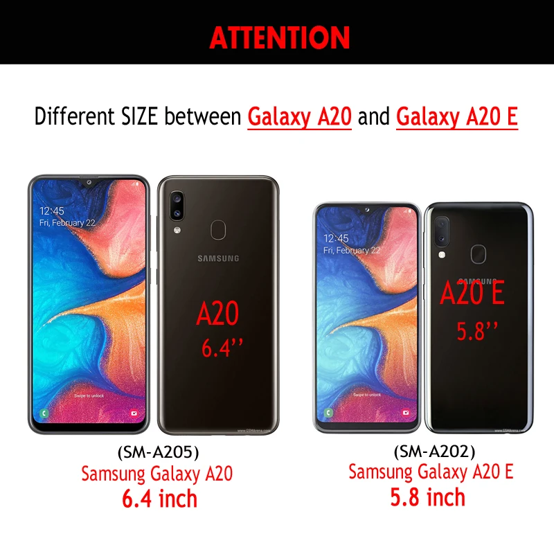 Чехол-кошелек для samsung A20, чехол 360, защитный флип-чехол, Модный милый Etui для samsung Galaxy A20 A20E, чехол A20 E