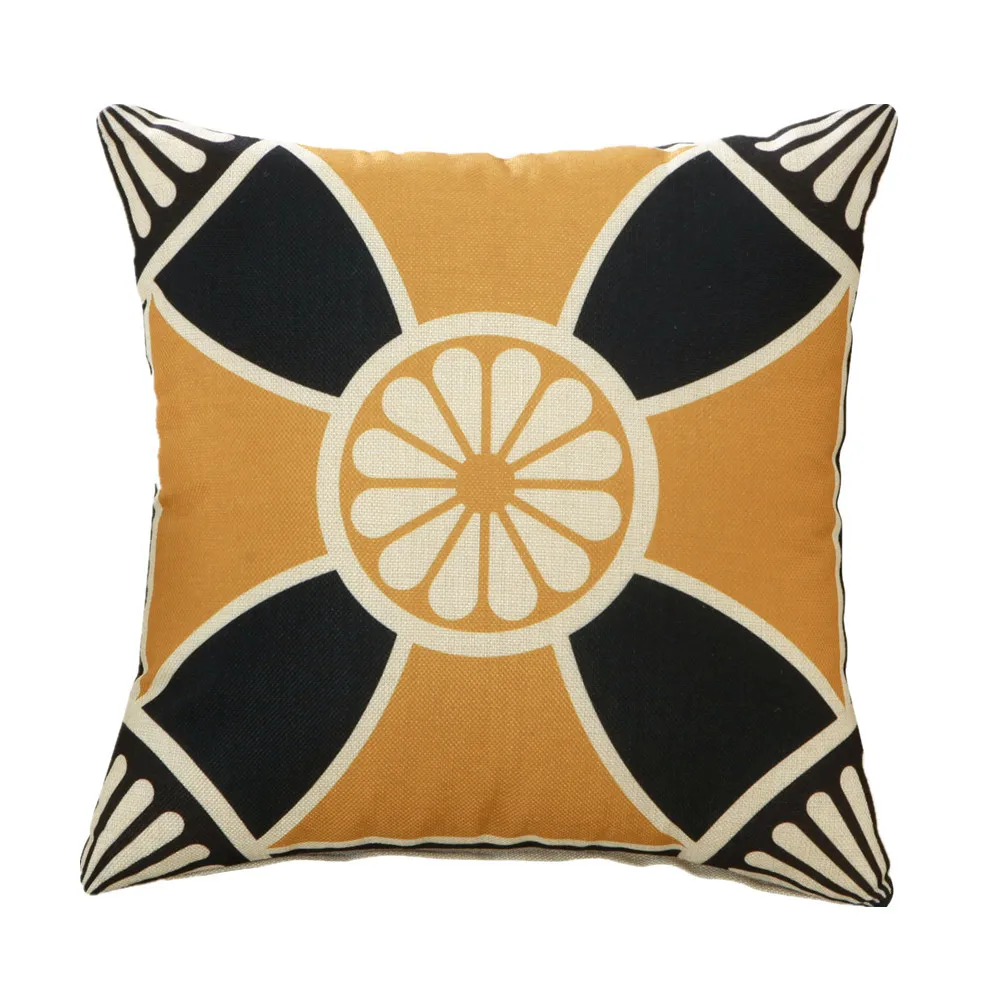 45x45 سنتيمتر خمر الوطني نمط غطاء وسادة مطبوعة غطاء الكتان المنزل كنبة مكتب وسادة مقعد حالة الزخرفية سادات