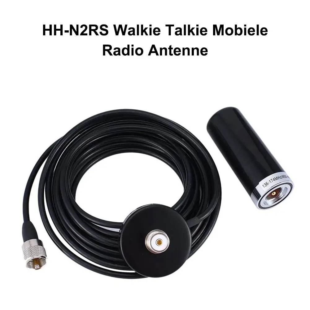 HH-N2RS Мини УФ двухдиапазонная антенна магнитное крепление PL-259 UHF/VHF с 5 м RG-58/U коаксиальный кабель для Автомобильная радиоантенна рация