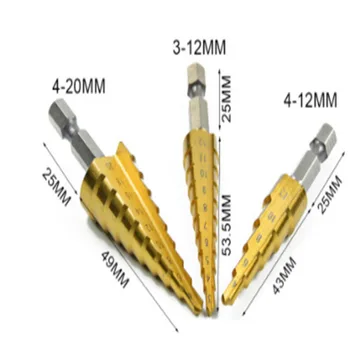 

Small 3pcs metric hexagonal pagoda drill metal drilling bit multi-tool table step drill tower drill Report