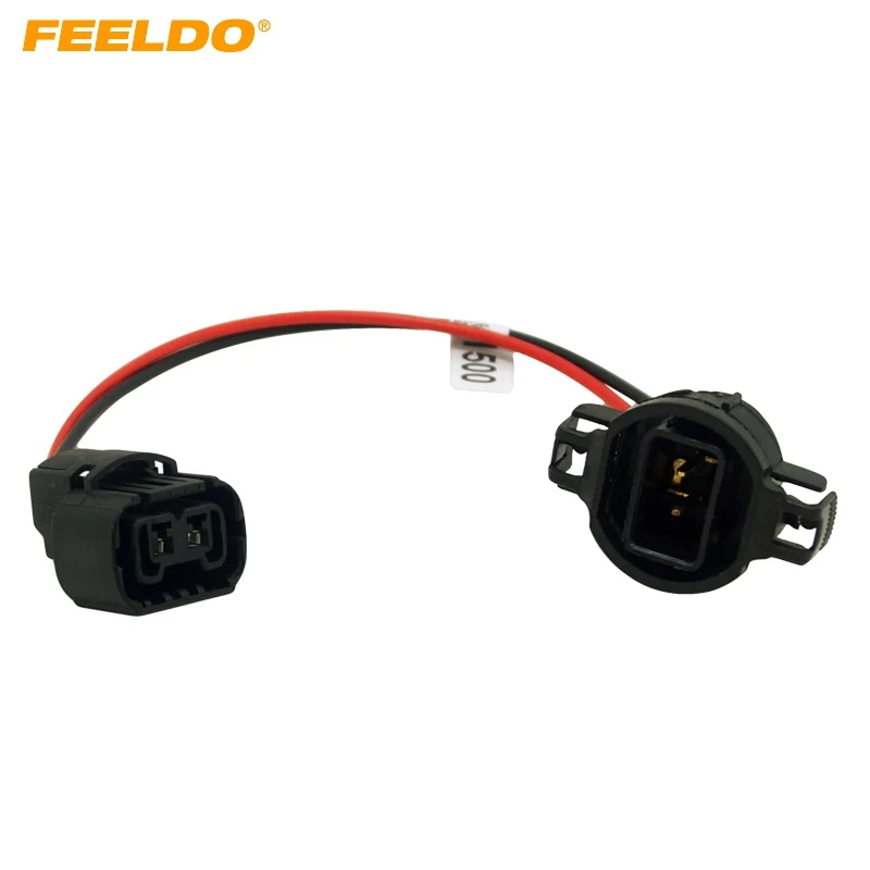 

FEELDO 1Pc H16/5202/2504/PSX24W Extension Wiring Harness Female/Male Sockets Connector For Fog Headlights Wiring Retrofit #1500