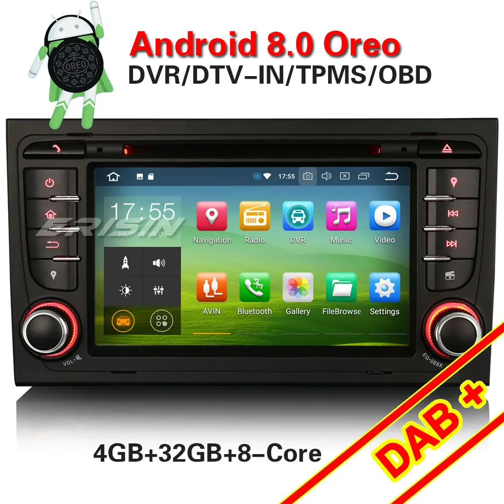 Erisin ES7878A 7 inch car dvd player android 8.0 4G RAM DAB OBD WIFI 3G for AUDI A4 S4 RS4 B7 B9 | Автомобили и мотоциклы