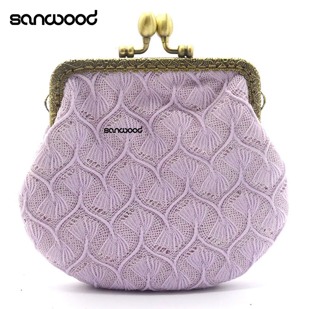 

Women's Clutch Hasp Key Change Storage Wallet Purse Weaved Mini Bag Handbag