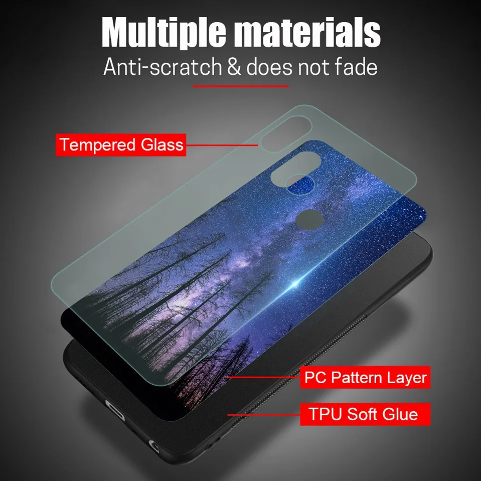 Tempered Glass Case For Xiaomi Redmi 6 Pro Cover Luxury Case For Xiaomi Mi A1 A2 Lite Xiaomi Redmi 5 Plus 6A Note 5 6 Pro 4X     (12)