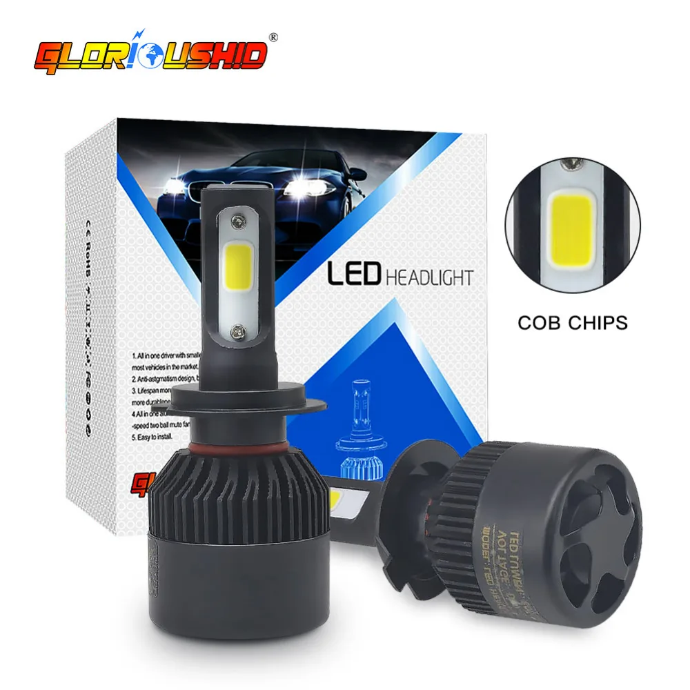 One Pair H7 H4 Led H1 H11 H8 H9 9005 HB3 9006 HB4 LED Car Headlight