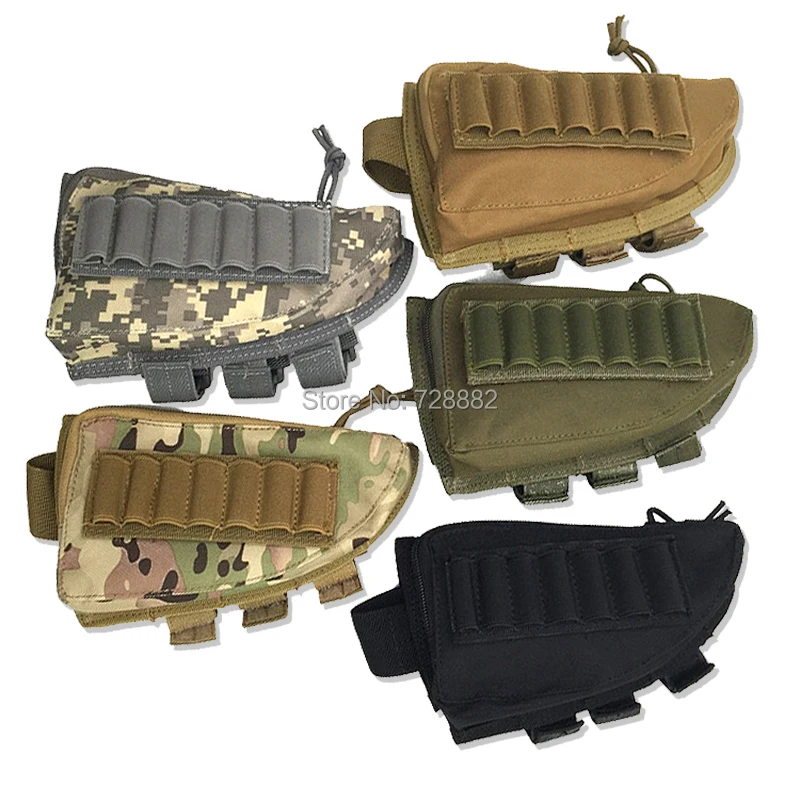 Rifle Shotgun Buttstock Shell Cartridge Holder Ammo Pouch Cheek Rest Gun Stock