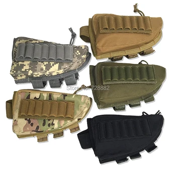 

Tactical Military Shotgun Buttstock Shell Cheek Rest Ammo Pouch Pistol Rifle Stock Ammo Pouch Shell Cartridge Holder