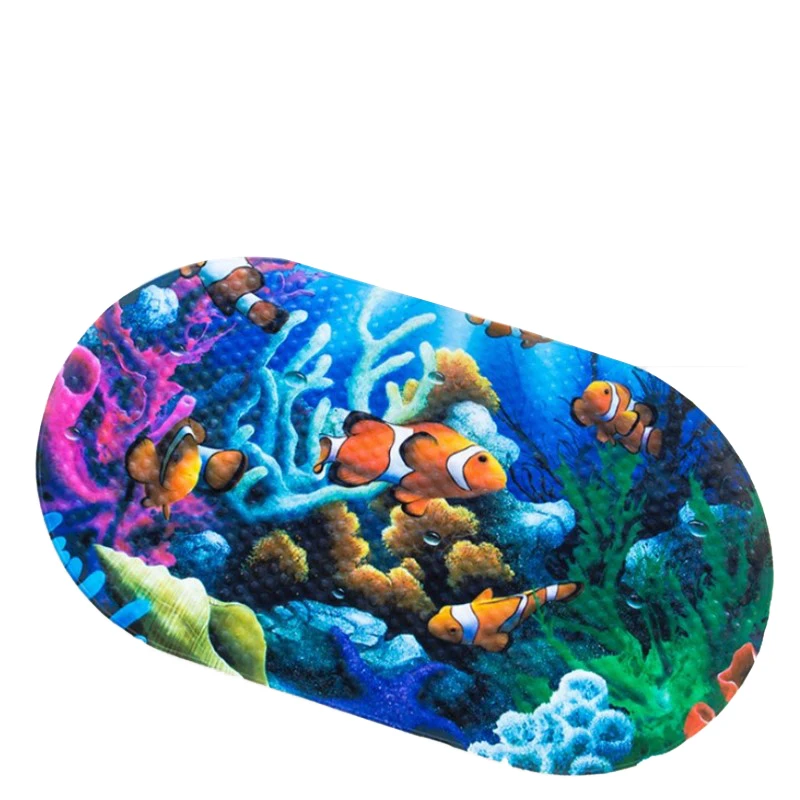 Fish Высококачественный мультяшный в виде животных ПВХ нескользящий коврик для ванной коврик для душа - Цвет: Fish