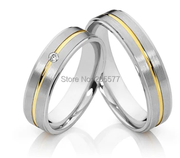 

Classic gold plating inlay cheap western style wedding rings sets jewelry for men and women anillos gold plating