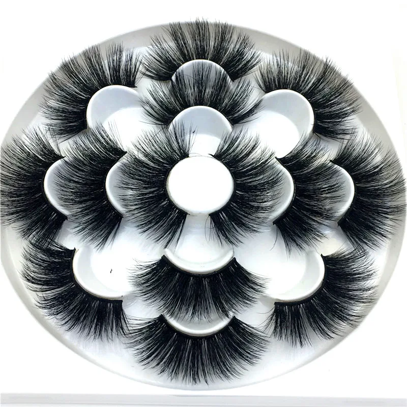 

Fashion 7 Pairs Many Style Natural Long False Eyelashes Volume Fake Lashes Makeup Extension Eyelashes 3d Mink Lashes 20#