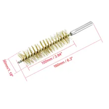 UXCELL Новое поступление 1 шт. 30x160 мм медная проволочная трубка Чистящая Щетка для трубка в виде бутылки для очистки, удаления ржавчины