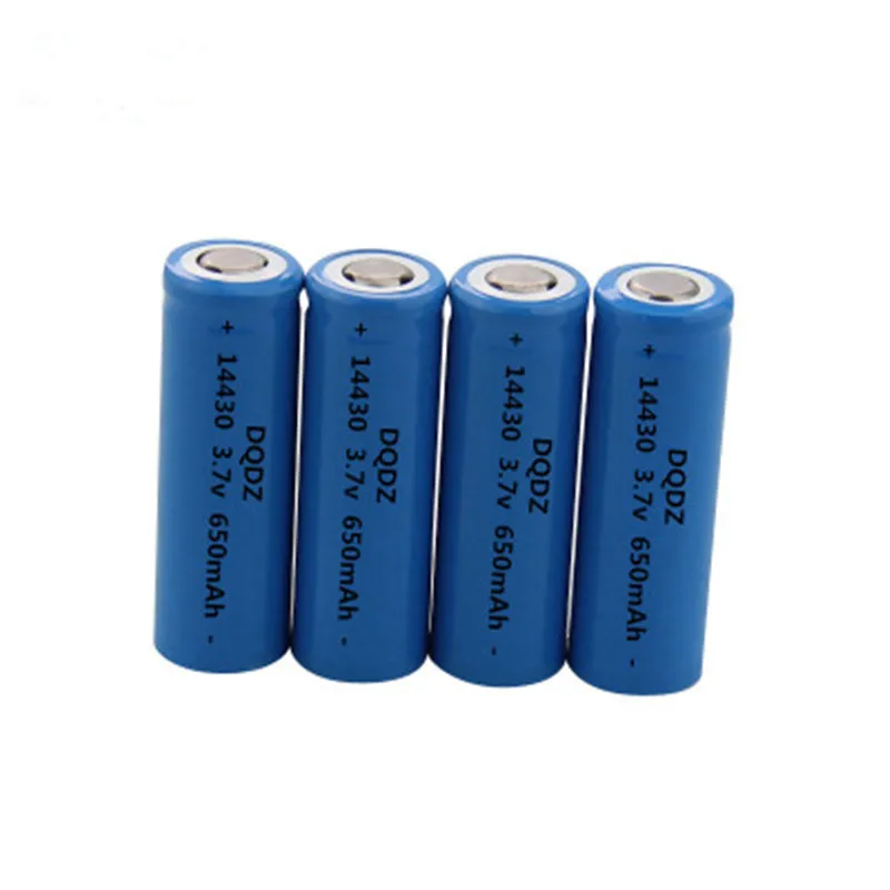 8 шт 14430 литиевая батарея 650 mAh 3,7 v зарядка плоская Li-Ion 14430 цилиндрическая аккумуляторная батарея для фонарика электронной сигареты