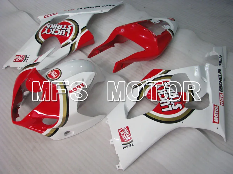 

Motorcycle Part Fit For Suzuki GSX-R 1000 2003-2004 Injection Plastic Fairing LUCKY STRIKE Bodywork Kit Red White