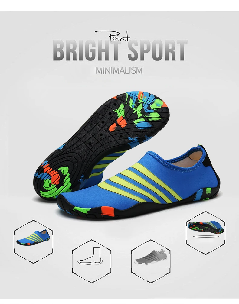 Clorts Summer Beach Shoes Water Shoes Men Mesh Lightweight Aqua Shoes (9)