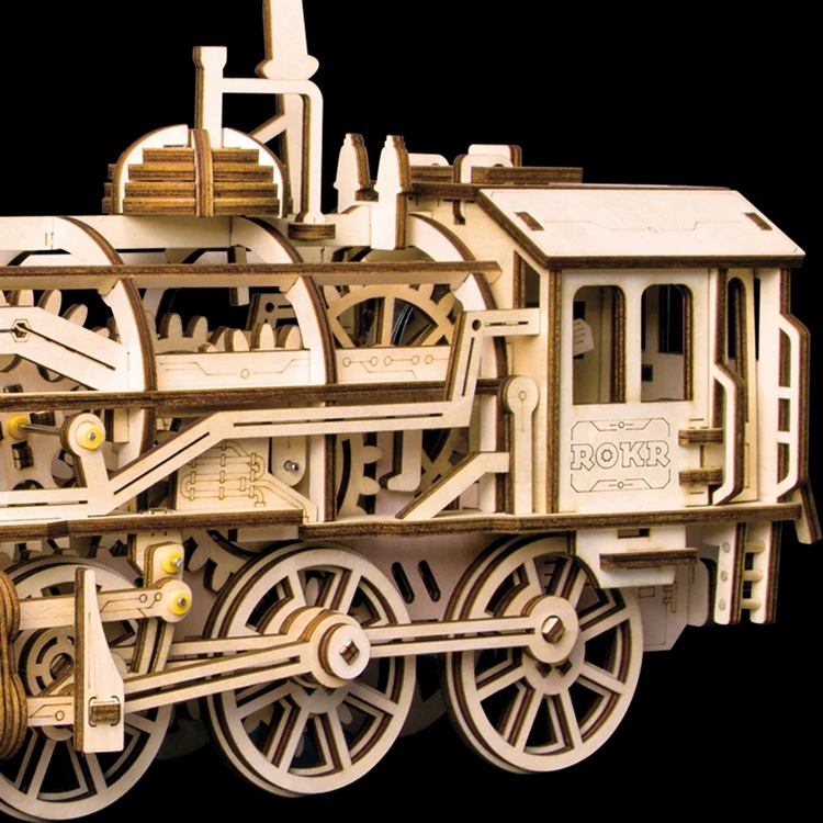 Robud DIY 3D деревянная Механическая головоломка модель строительные наборы лазерная резка действие по заводу Подарочные игрушки для детей LG/LK/AM