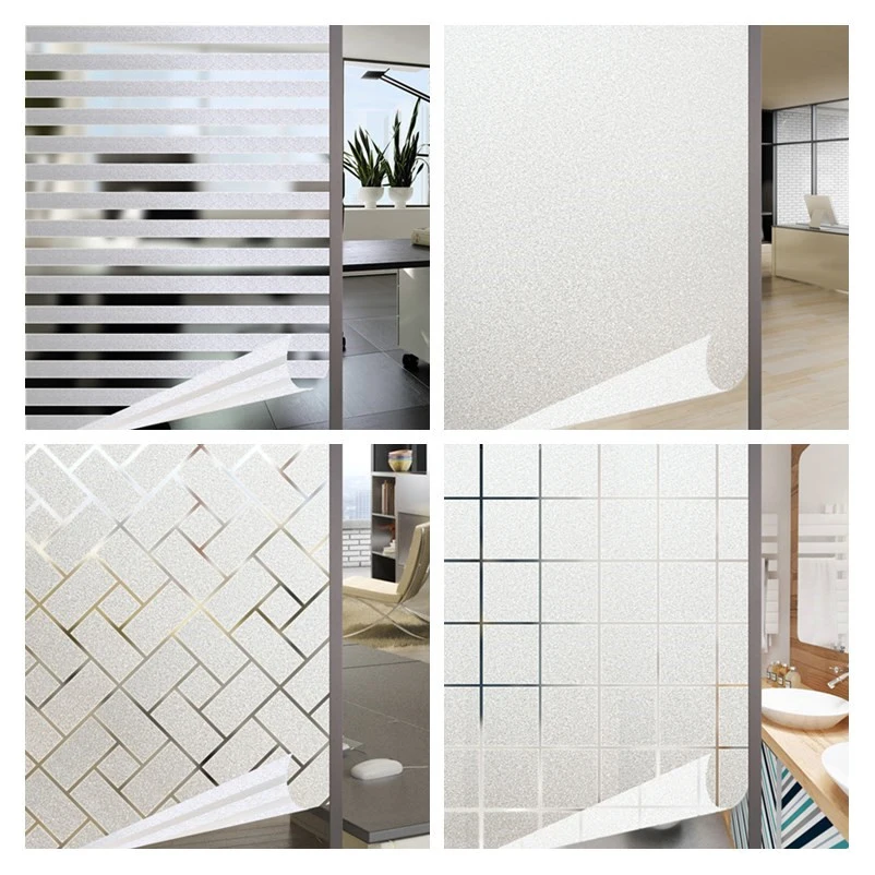 

45*100cm No Glue Privacy Decorative Window Film Static Cling Self-adhesive Opaque Glass Sticker Home Decor Vinyl 2D Embossed