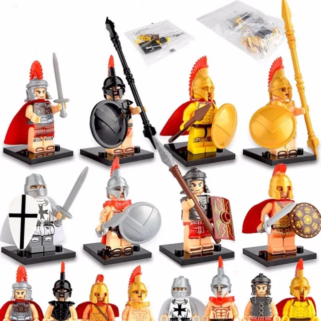 Military Army Roman Soldiers Centurion Figures Compatible LegoINGly Sparta Medieval Knights