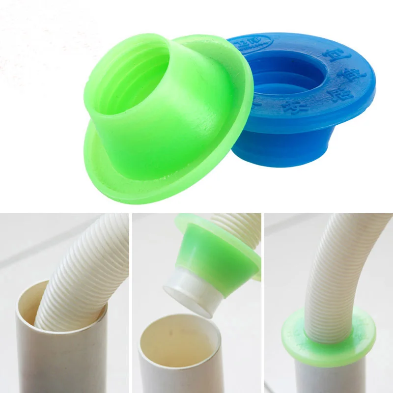 Sewer pipe anti odor silica gel seal ring washing machine anti odor