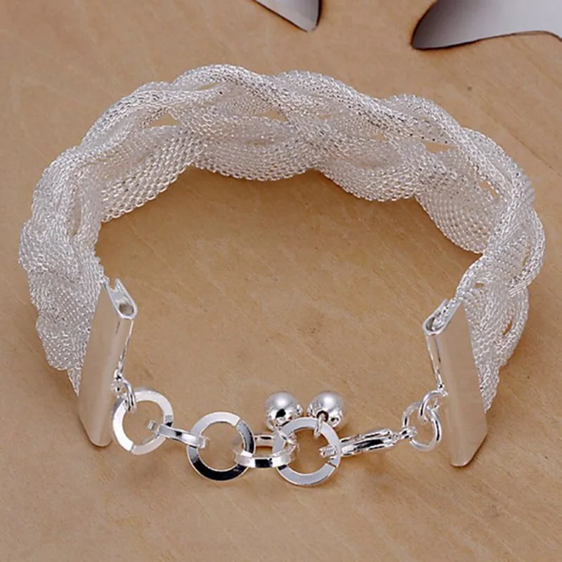 Free Shipping Wholesale silver bracelet, 925 fashion silver plated