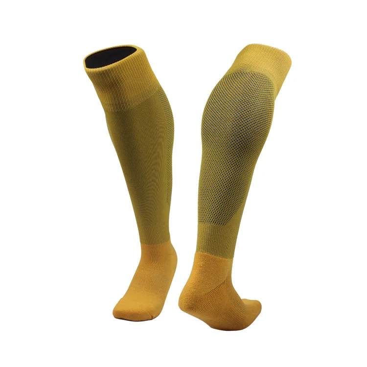 Brothock футбольные носки для мужчин Открытый Бег Чистый Спорт длинные гольфы футбольные носки на заказ полотенце снизу противоскользящие носки - Цвет: 05 Yellow