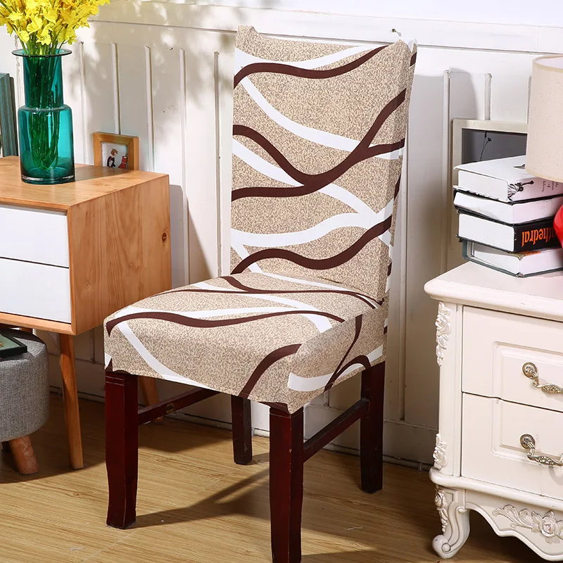 Спандекс чехлы на стулья для столовой дешевые съемные эластичные чехлы на стулья домашний декор CHC008 - Цвет: 4