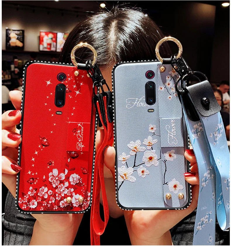 

For Xiaomi Redmi K20 Pro Case Fashion wristband With diamond Protective Back Cover Case for xiaomi redmi k20 k20pro redmik20