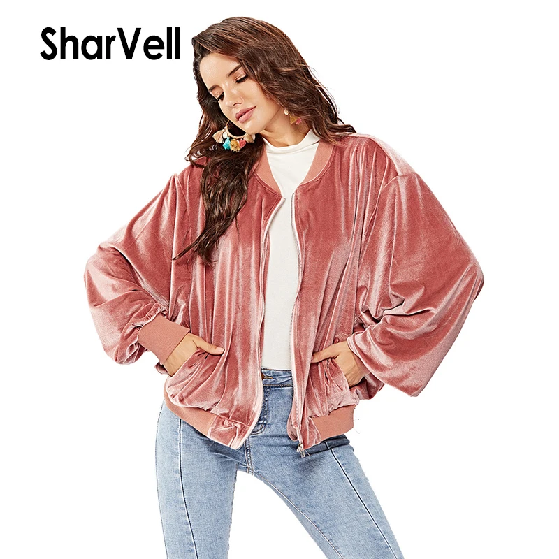 SharVell женские весенние куртки модные Бархатные эластичные хип хоп + манжеты