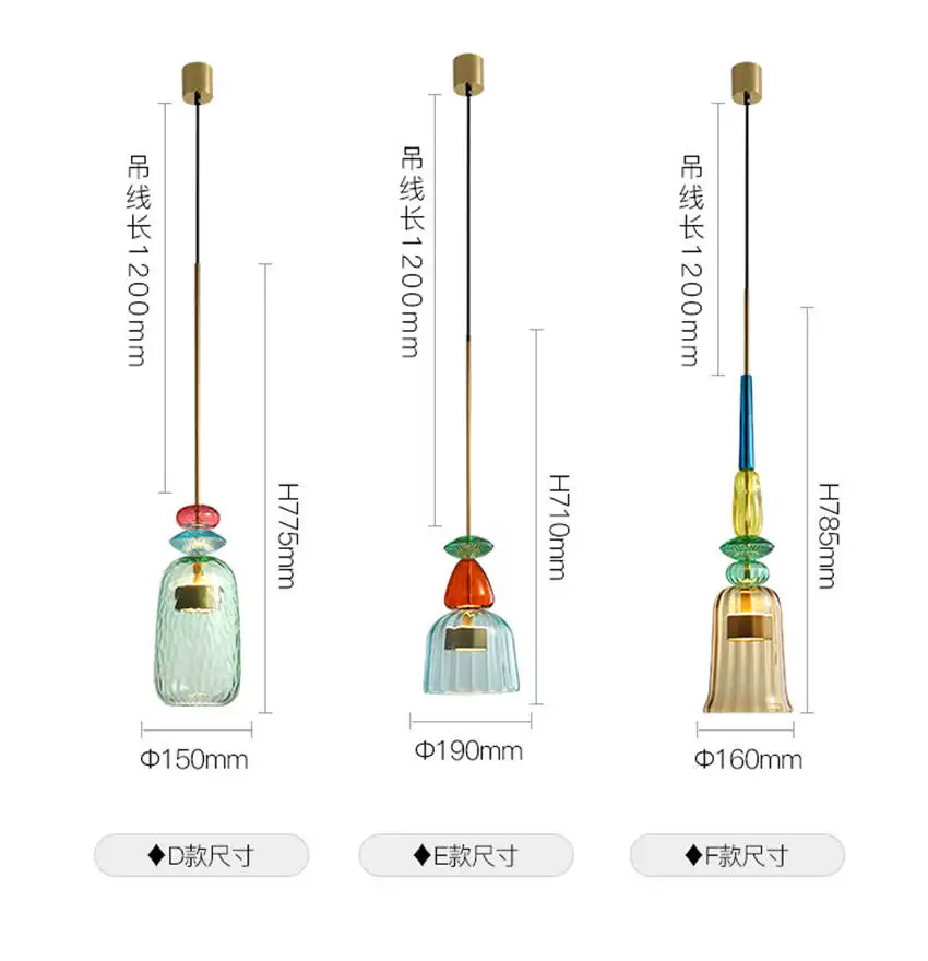 Арт-деко, цветная бутылка, чашка, витражное стекло, подвесные светильники ins, модная Подвесная лампа для гостиной, кухни, столовой, светильники