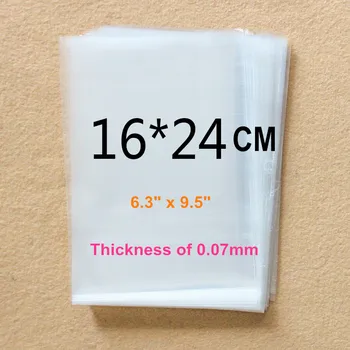 

700 X (16x24cm) Flat Open Clear Plastic Poly Bags Clear Opp Gift Packaging Bag Wholesale