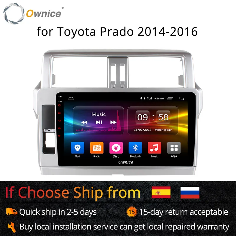 

Ownice K1 K2 10.1" Android 8.1 Octa Core For TOYOTA PRADO / LC150 / 150 2014 2015 Car Radio GPS 2G RAM Support DVD 4G DAB+