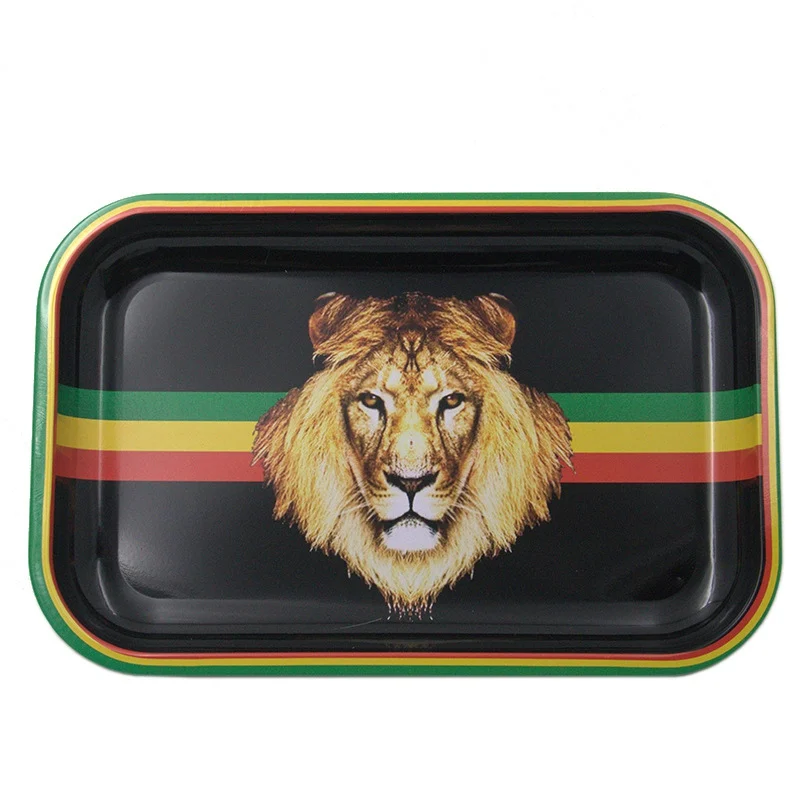 Завальцовочный поднос для табака с головой льва Дисковые Диски курения травяная