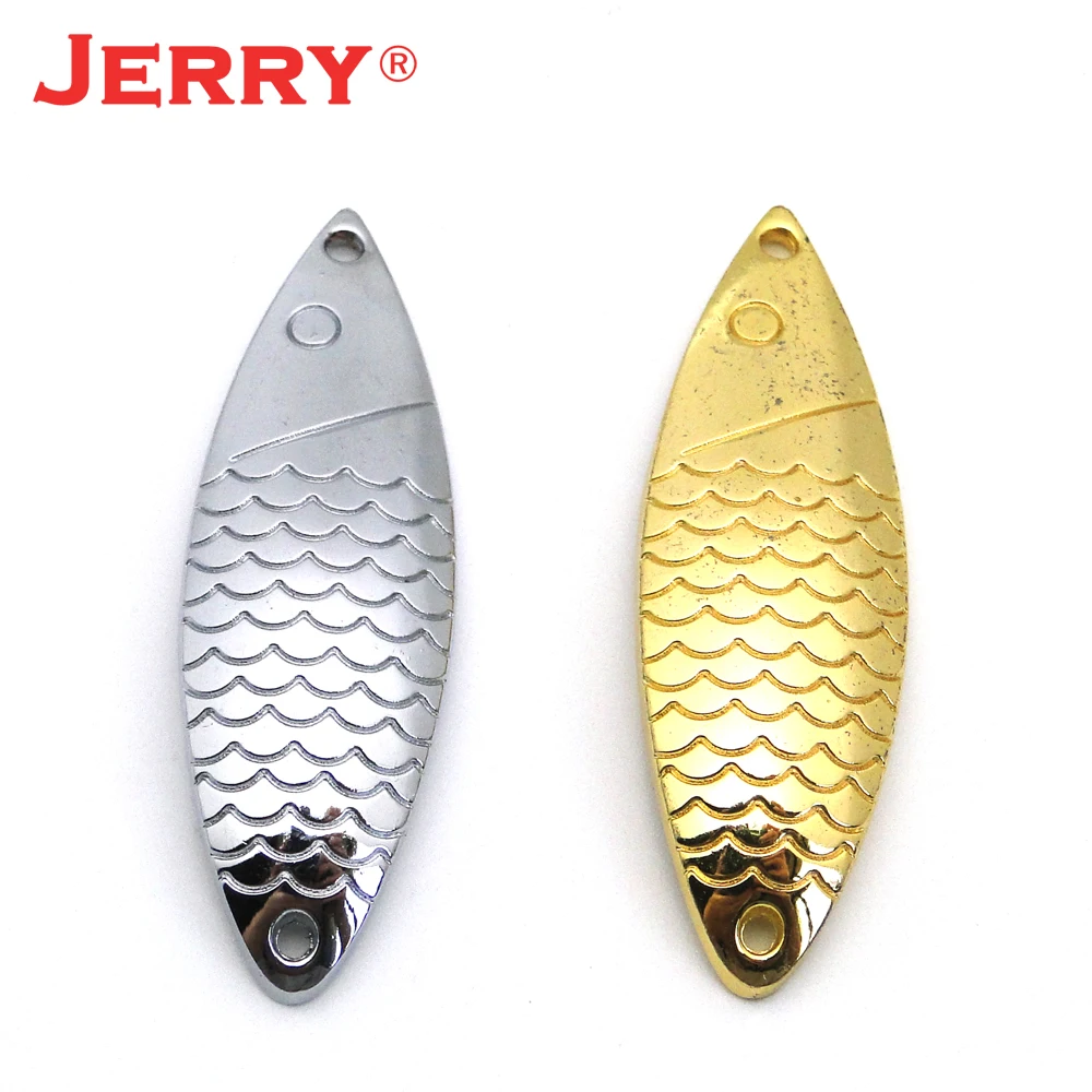 Jerry 10pcs 6cm 16g sea ice fishing spoon unpainted wobbling Blank body