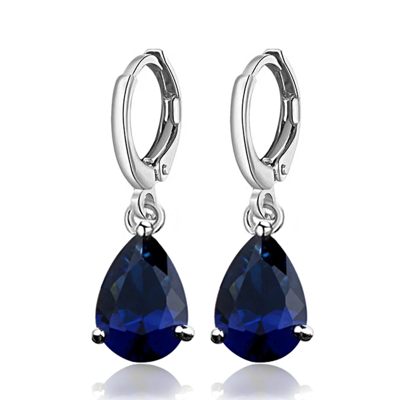 Серьги кольца SHUANGR с фианитом 7 цветов|fashion hoop earrings|hoop earringsearrings earrings |