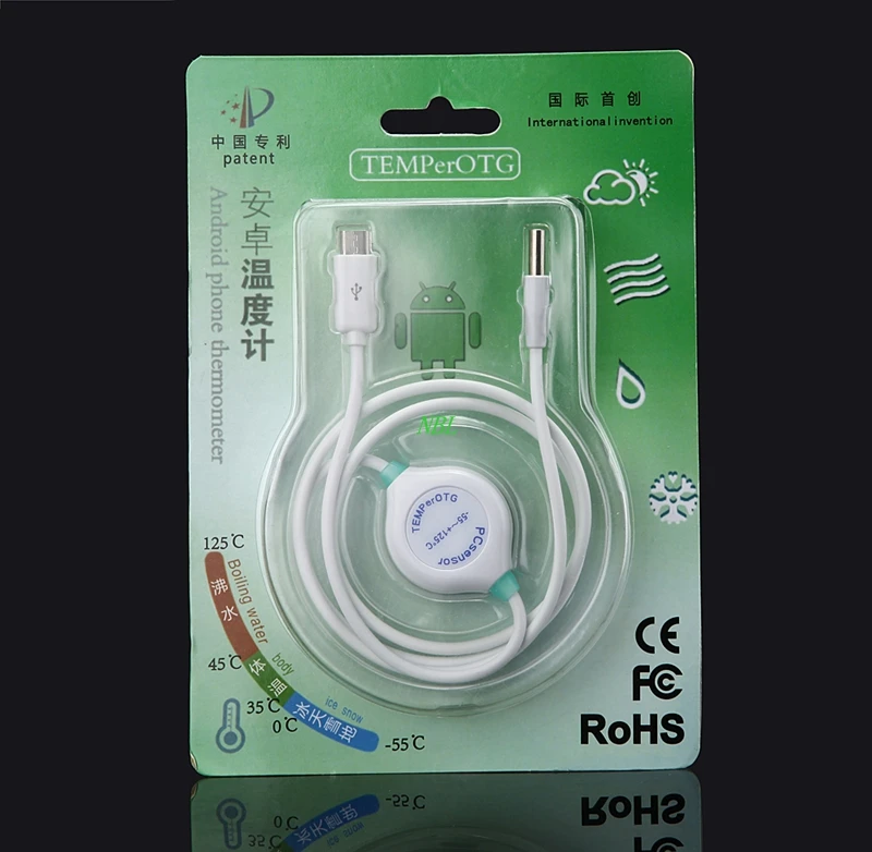 

Brand 8in1 Android Phone OTG Temperature Sensor -50C--125C TemperOTG Thermometer Data Recorder For Baby/Ovulation/Food/Water