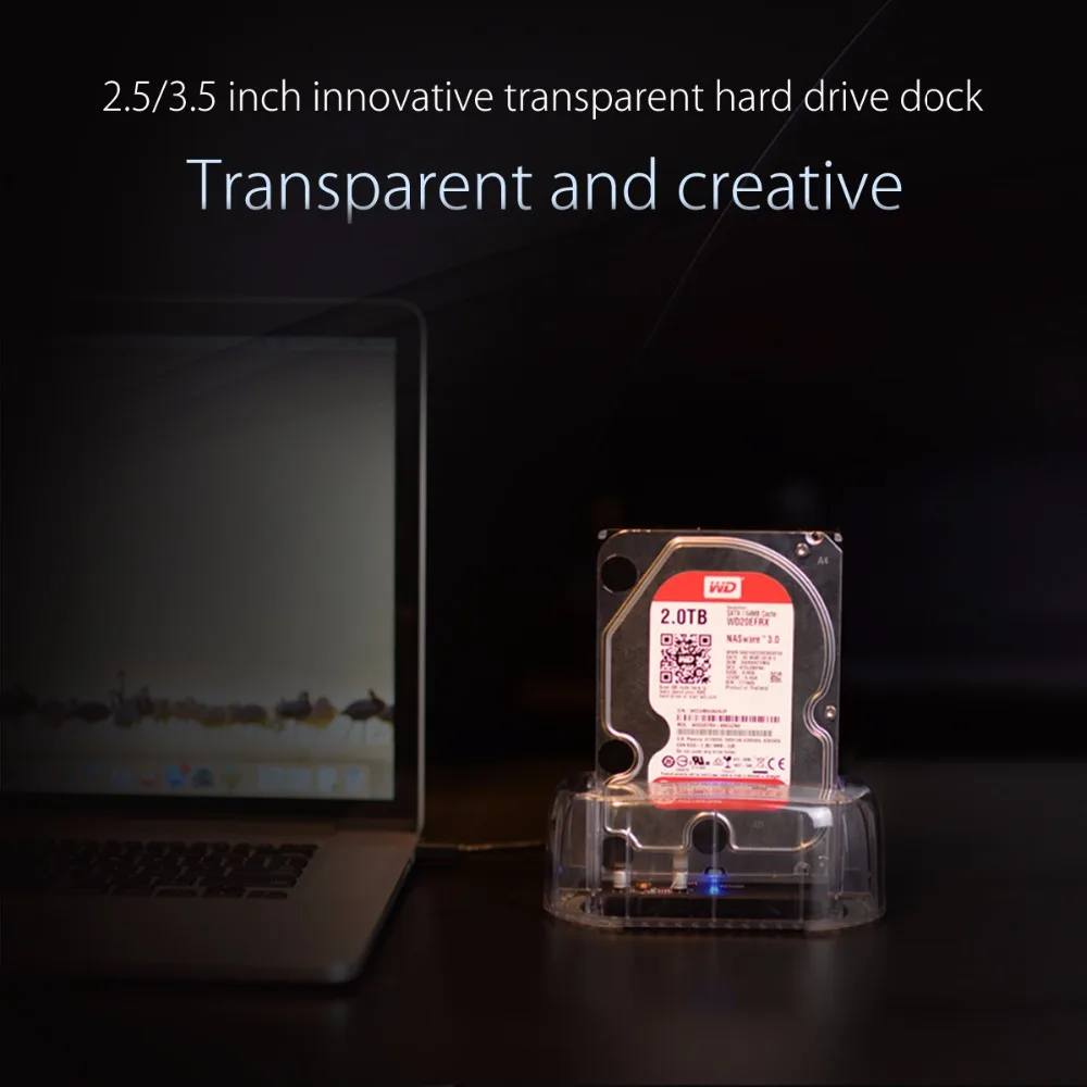 ORICO 6139C3 2 5/3 5 дюйма type C прозрачный корпус для жесткого диска USB3.1 Gen1 док станция 8 ТБ