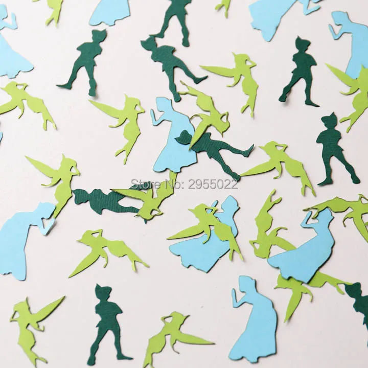 Peter Pan confetti Tinkerbell Tink Neverland украшения для дня рождения декор стола |Флажки вымпелы и