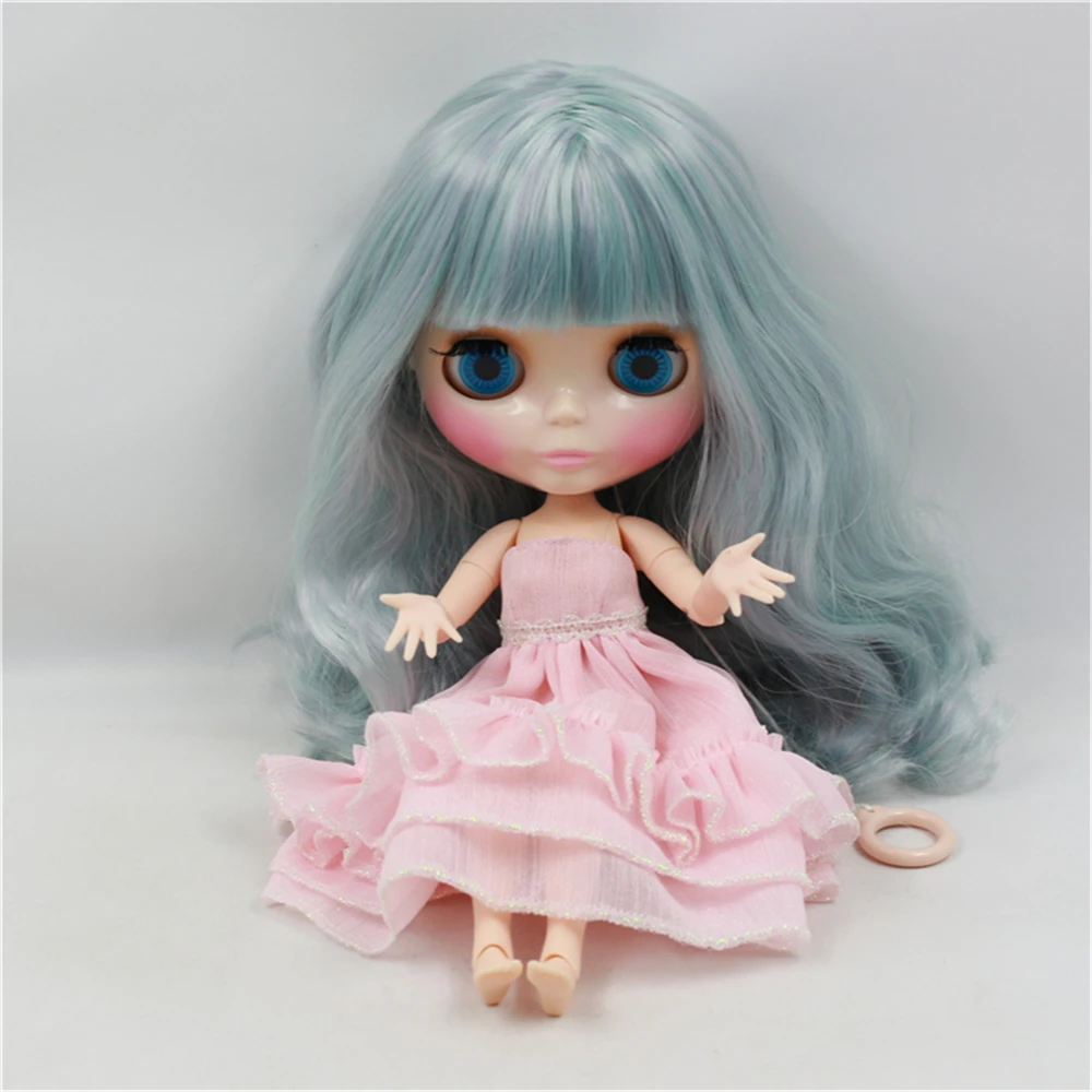 

Blyth Doll Nude Doll Long Wavy Hair With Bangs Green Suitable DIY Fashion Blyth Bjd dolls for sale