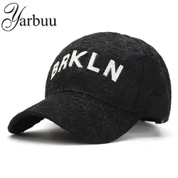 [Yarbuu] бейсболка новые модные женские Шапки Кружево печати snapback hat с вышитыми буквами шапочка для девочки шляпы крышка лета